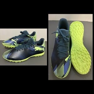 PUMA Future 7 Play TT Cleats Soccer Gray lime black men’s sz 9 New No Box!